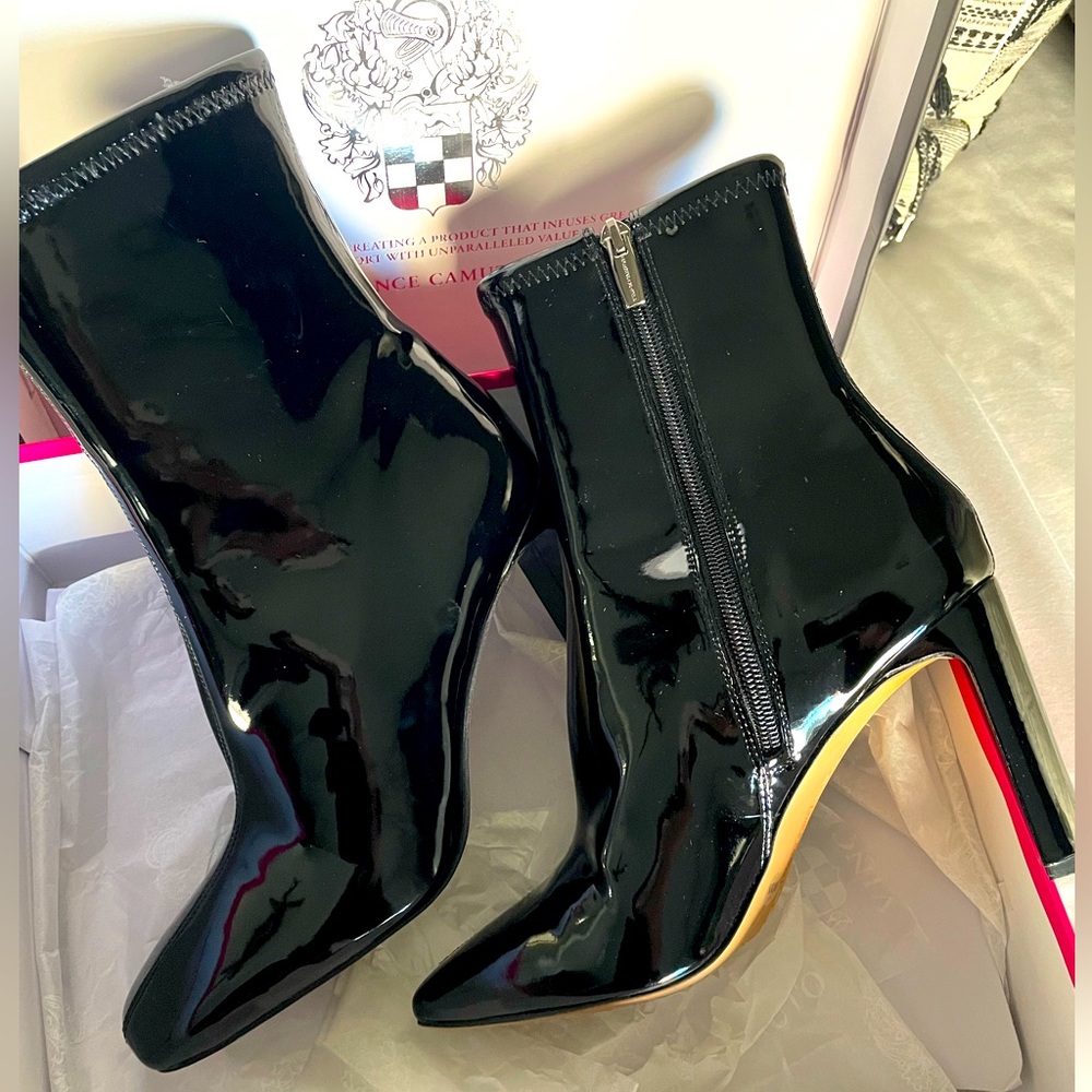 Vince Camino Deverna patent leather bootie